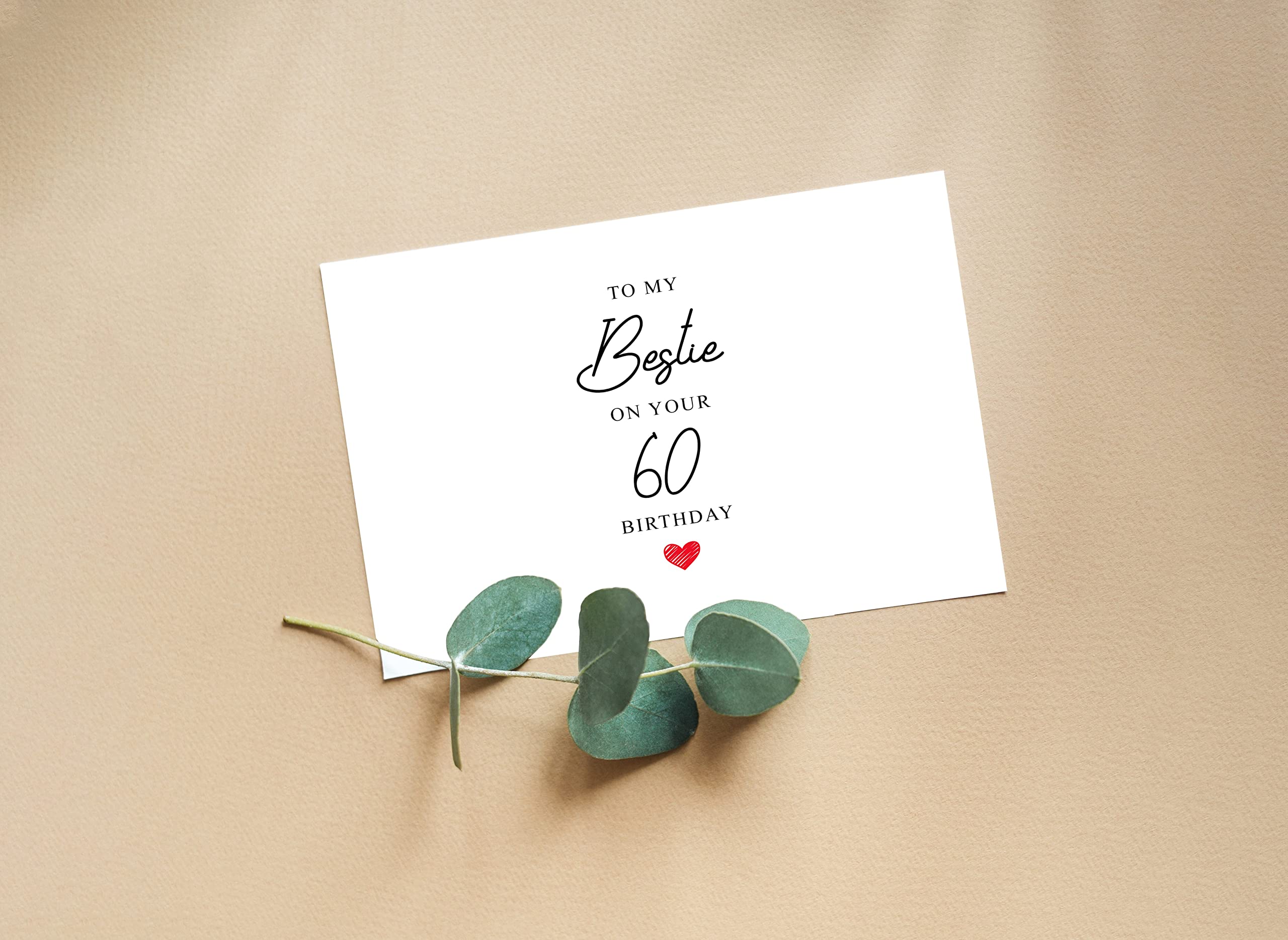 Emily gift Best Friend 60th Birthday Card - To My Bestie On Your 60th Birthday - Bestie Card - Sixtieth Birthday Gifts For Women