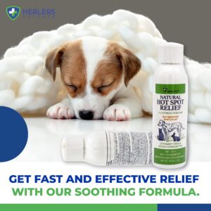 Healers Petcare Hot Spot Relief Aid for Pets | 1% Hydrocortisone | Anti Itch, Anti Inflammatory | Hot Spot Treatment for Dogs and Cats | Pet Skin Care