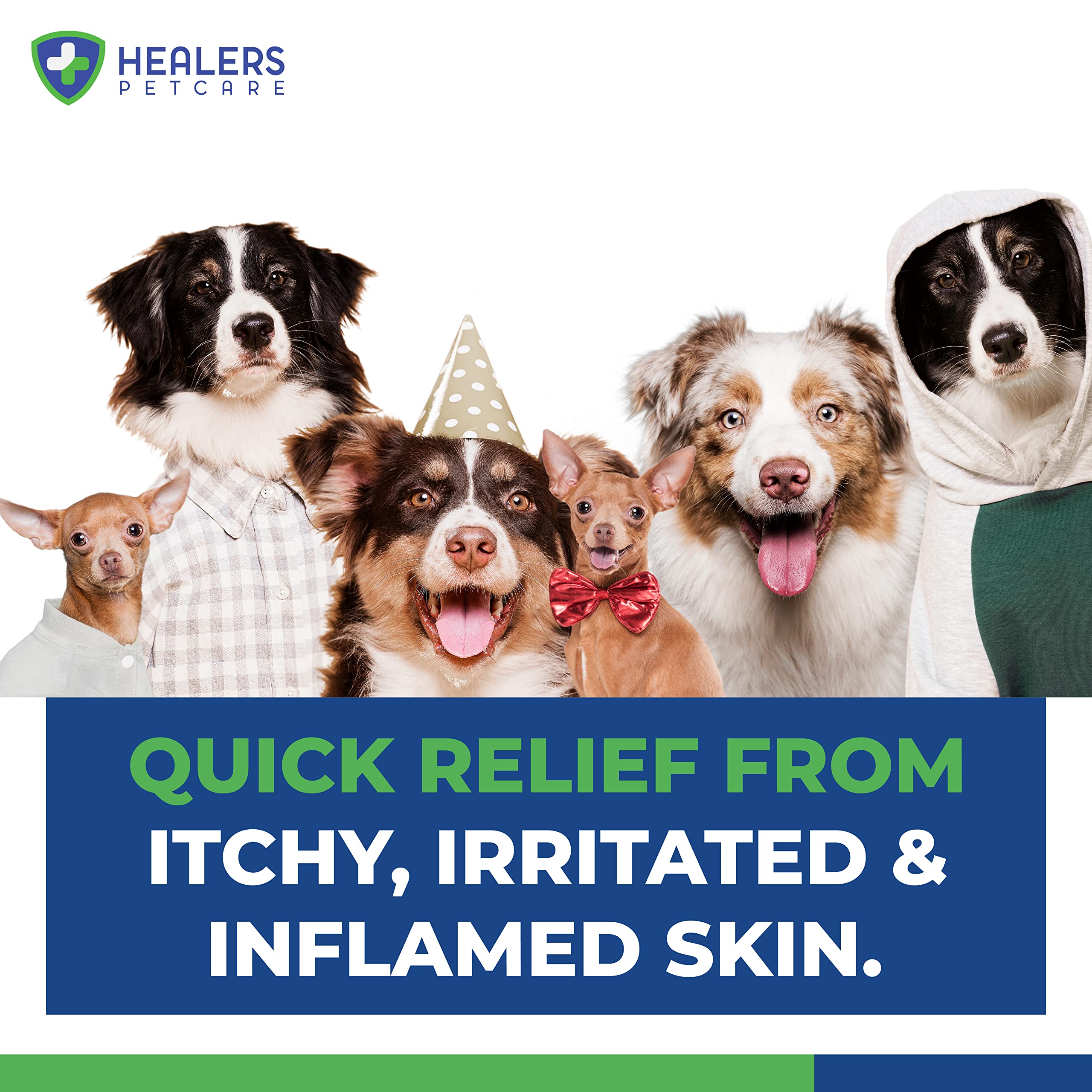 Healers Petcare Hot Spot Relief Aid for Pets | 1% Hydrocortisone | Anti Itch, Anti Inflammatory | Hot Spot Treatment for Dogs and Cats | Pet Skin Care