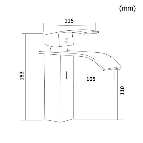 Waterfall Faucet, Washbasin Single Lever Mixer Tap, Waterfall Tap, Bath Mixer tap, Single Lever Mixer tap, tap for Bathroom, for Kitchen, Bathroom, Washbasin Mixer Tap Hot and Cold