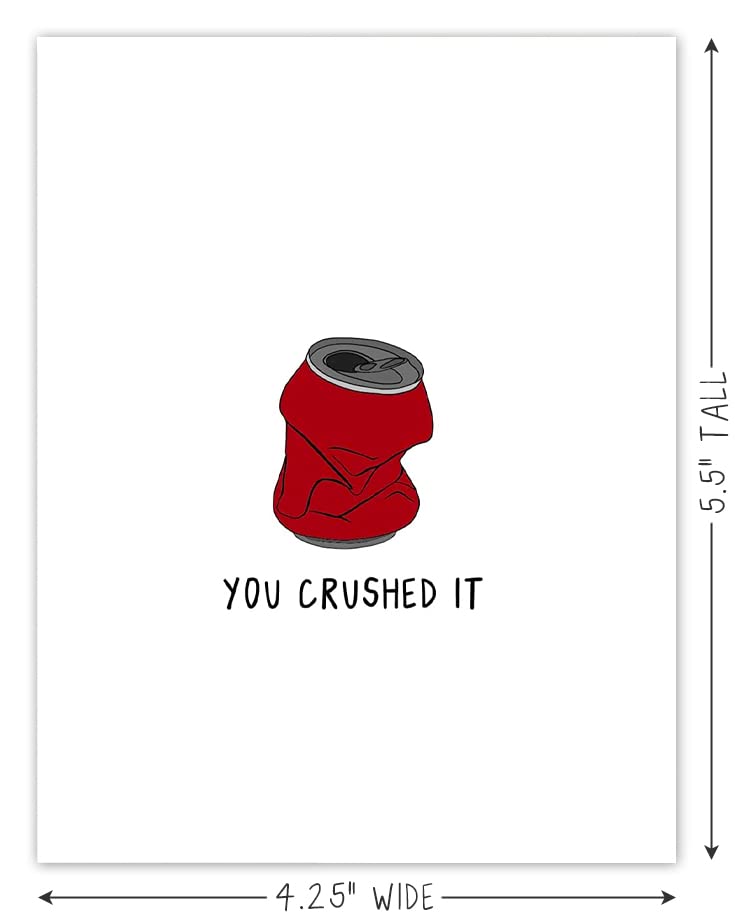 rockdoodles Funny Graduation Cards, You Crushed It | Graduation Cards, New Graduate Congratulations Cards - Punny Congrats College & High School Graduation Cards (You Crushed It)