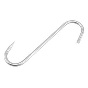 JAPCHET 20 Pack 9 Inch Meat Hooks, 8mm Thick Heavy Duty Meat Hooks, Stainless Steel Butcher Hooks Meat Processing Hook for Hanging, Butchering and Smoking, Silver