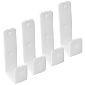 harskiyer 4pcs metal bed ladder hooks brackets, white pvc coated bed hooks heavy duty j hook hanger utility hooks hanger replacement hooks for bunk bed decoration hook tool