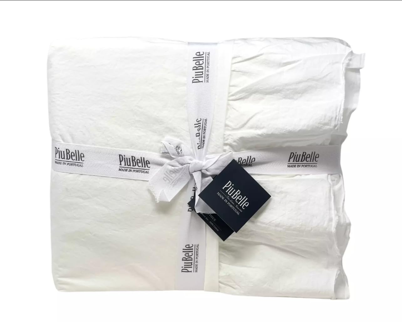 Piubelle Piu Belle Portugal Luxury Queen Size 3 Piece White Ruffle Duvet Cover Set Premium Quality 100% Cotton Shabby Chic Style