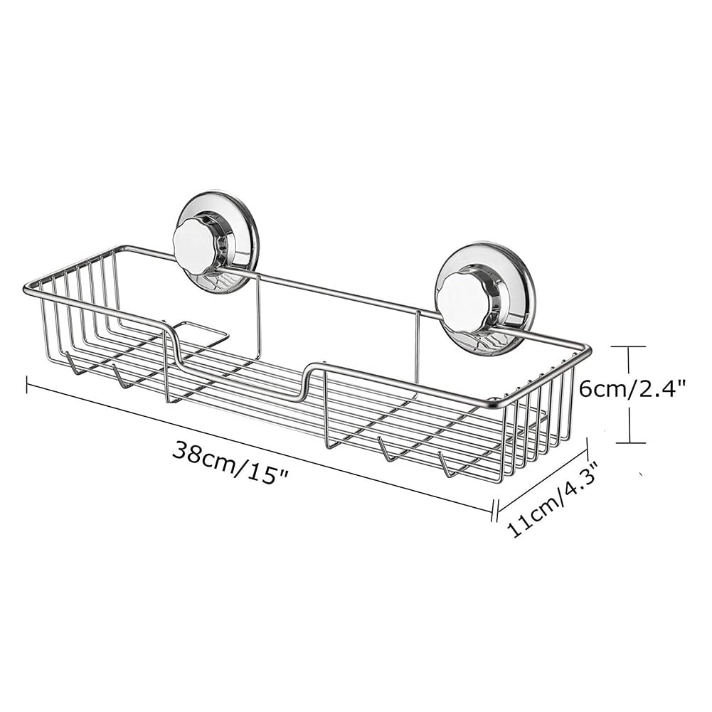 Bathroom Shelf Organizer Bathroom Suction Cup Square Rack Bathroom Wall-Mounted Storage Rack Bathroom Finishing Rack Kitchen Storage Rack Towel Storage Shelves Sundries Holder for Kitchen