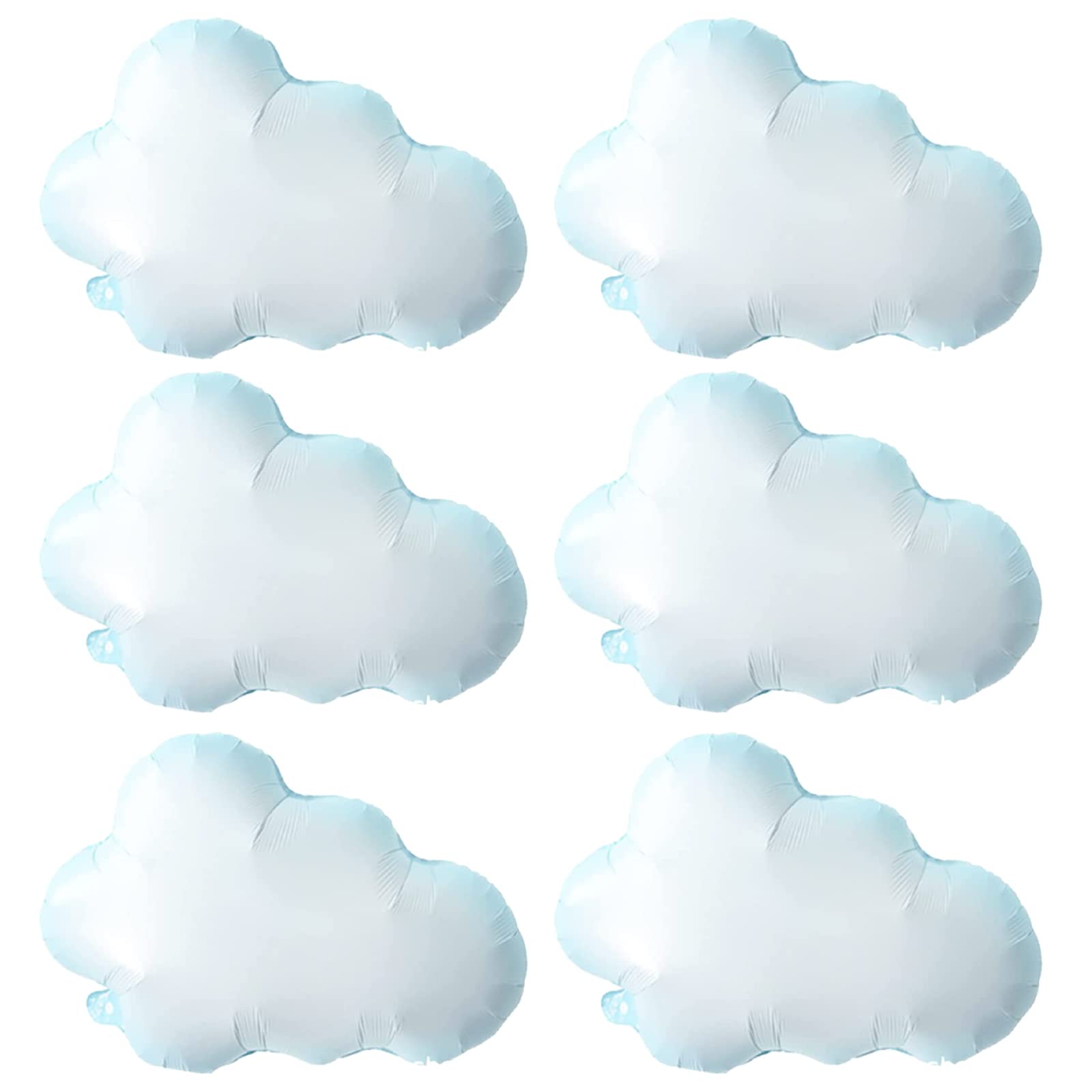 6 Pieces White Cloud Balloons for Birthday Baby Shower Themed Party Decorations Supplies