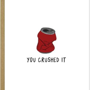 rockdoodles Funny Graduation Cards, You Crushed It | Graduation Cards, New Graduate Congratulations Cards - Punny Congrats College & High School Graduation Cards (You Crushed It)