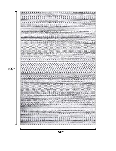 IMINROME 8 x 10 Large Machine Washable Area Rug Boho Rug for Living Room Low Pile Non-Slip Rug Stain Resistant Area Rug for Bedroom Home Office, 8' x 10'