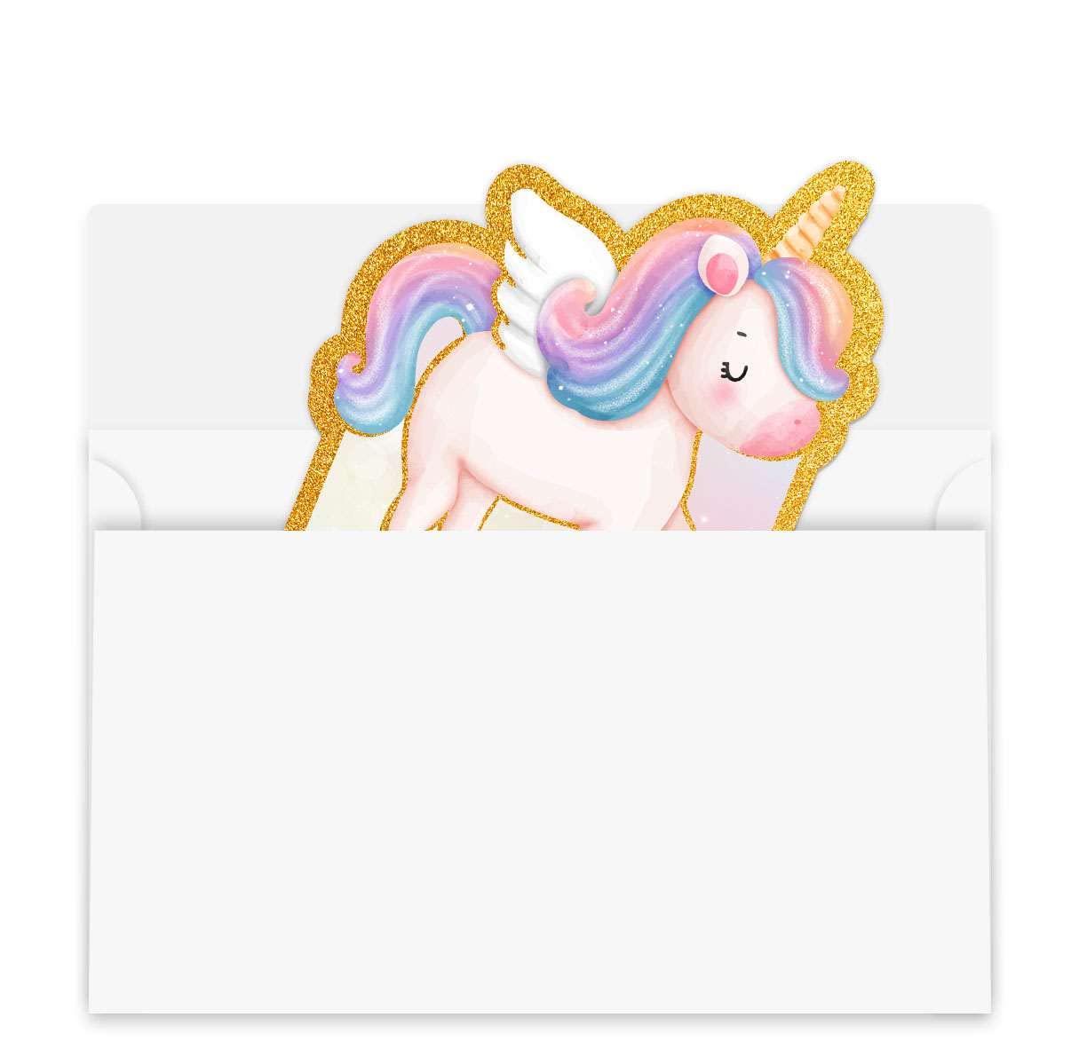 30pcs Funny Magical Unicorn Party Invitations with Envelopes for Kids Birthday Baby Shower, Unicorn Themed Party Supplies