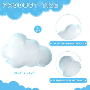 6 Pieces White Cloud Balloons for Birthday Baby Shower Themed Party Decorations Supplies