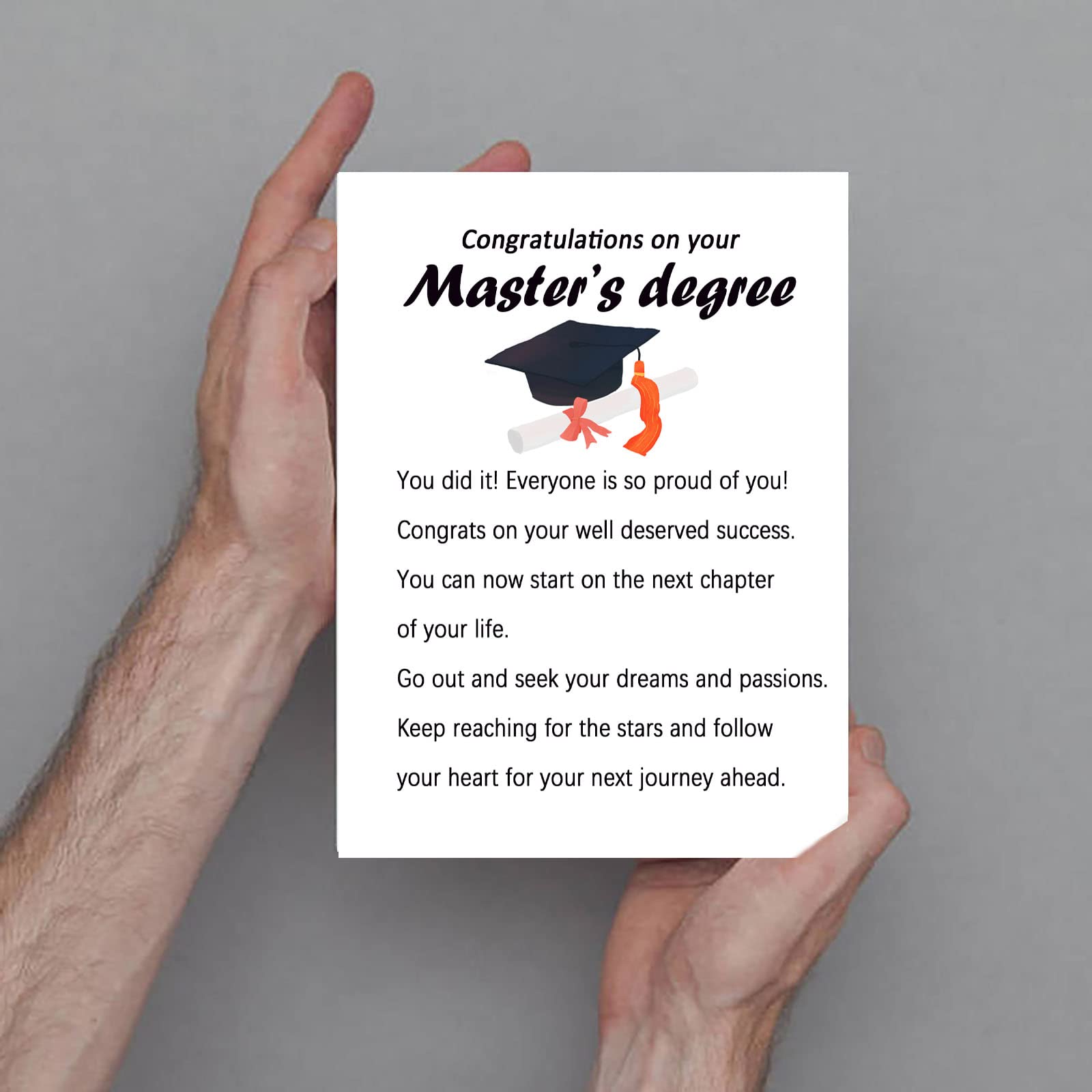 Dapofajo Congratulations on Your Master’s Degree Card, Graduate Student Card, You did It Card, Master's Graduation Greeting Card