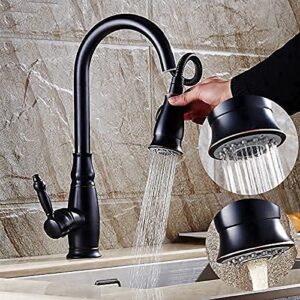 kitchen kitchen faucet basin mixer mixer tap sink armature faucet bath black retro accessible drop down hot and cold full copper spinner turn