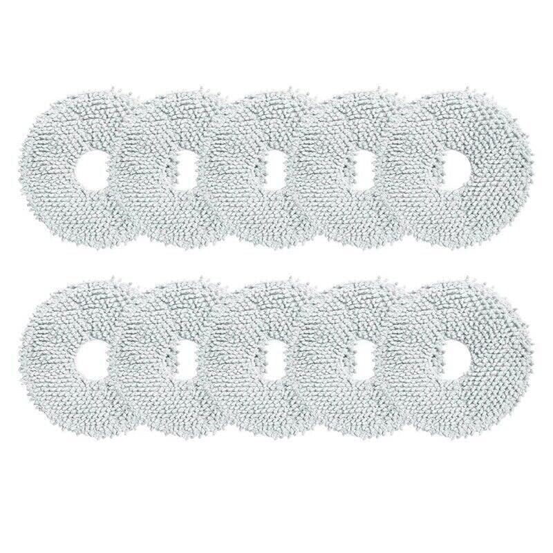 Howay 10 Pieces Replacement Pads Mop Rags Suitable for Dre-e Bot L10s Ultra for X10 Robot Vacuum Cleaner Mop Cloth Accessories