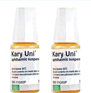 (pack of 2) x 10ml kary uni pet eye drops cataracts & gentle formula, promotes eye clarity & dryness eye in ppl pets & all animals dogs, cats pet care eye ointment drops