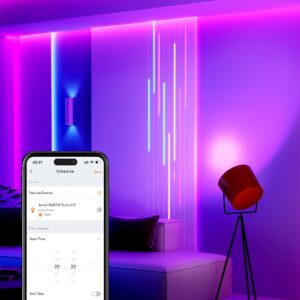 mujoy Smart Light Bulbs (Matter), Color Changing Light Bulb Work with Google Home/Alexa/Apple Home, A19 E26 Alexa Smart Light Bulb, 800LM CRI>90 RGBWW Music Sync, 60W Equivalent, 4 Pack