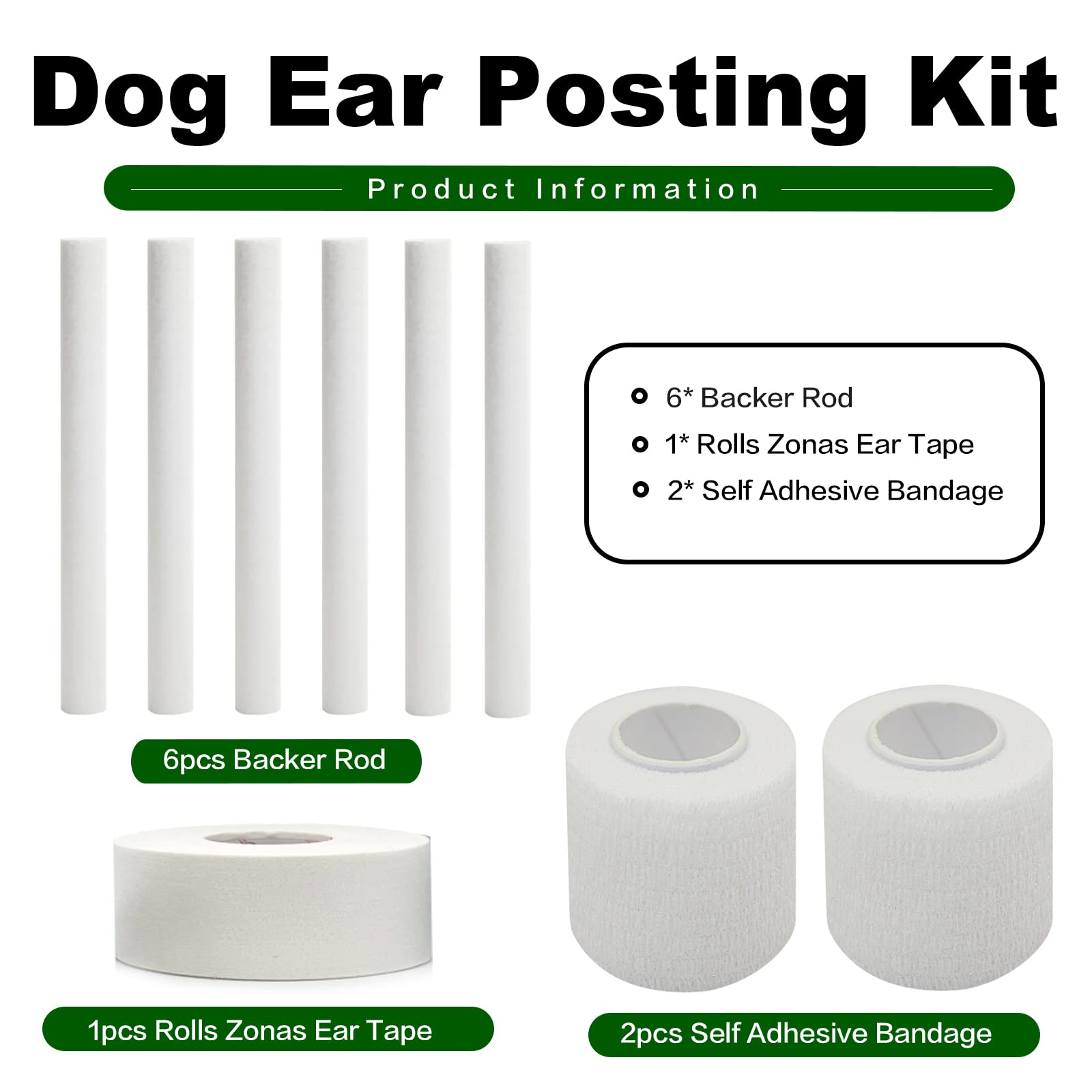 ziyue Doberman Ear Posting Kit, Dog Ear Cropping Dog Ear Stand up Care Tape Kit for Doberman Pinscher Dogs