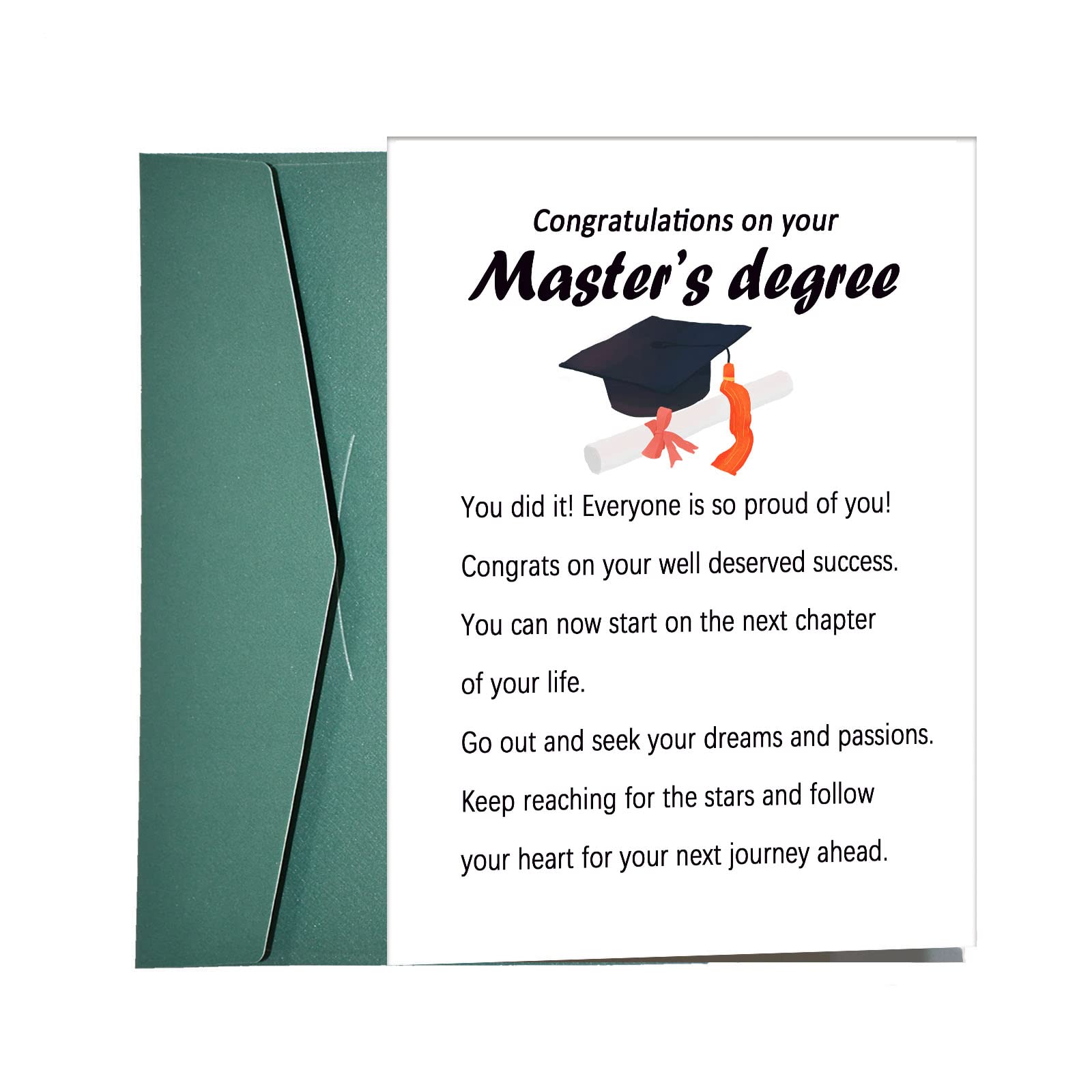 Dapofajo Congratulations on Your Master’s Degree Card, Graduate Student Card, You did It Card, Master's Graduation Greeting Card