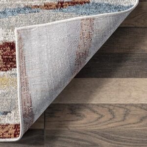 nuLOOM Katya Contemporary Waves Machine Washable Area Rug, 4x6, Multi