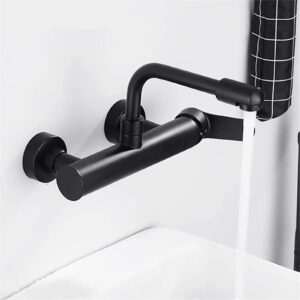 Bathroom Sink Faucet Wall Mounted 360° Rotation Brass Basin Mixer Tap Kitchen Faucet Bathtub Faucet Mop Pool Faucet Sink Mixer Taps,Chrome,28CM