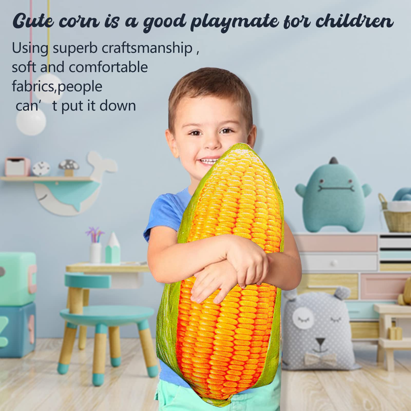 CHELEI2019 19.7" Corn Plush,Soft Food Stuffed Animal Sofa Bed Decor Pillow Toy,Gift for Kids