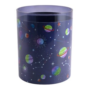 allure home creation starry night plastic wastebasket/trash can 1.61 gallons