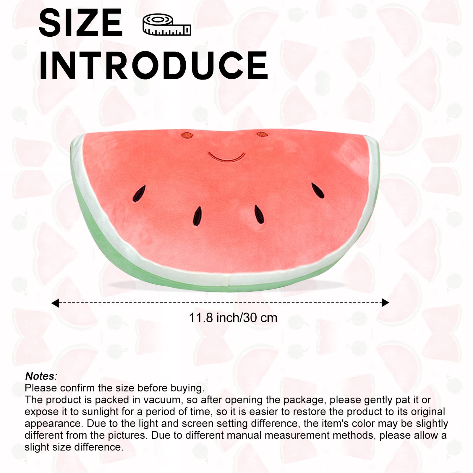 CHELEI2019 11.8" Watermelon Plush Pillow Soft Stuffed Fruit Plush Toy Gifts for Kids,Pink