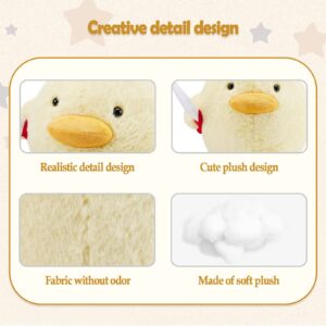 Kephay Cute Duck Plush with Knife Duckling Stuffed Animal Plush Toy Duckie Throw Pillow Plushies Doll Toys Gift for Boys Girls Adults (Yellow, 11.8 inch)