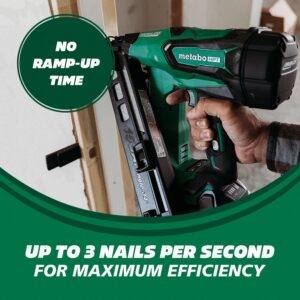 Metabo HPT 18V MultiVolt™ Angled Cordless Finish Nailer Kit, 15 Gauge, 1-1/4" up to 2-1/2" Angled Finish Nails, (1) 18V 2.0Ah Lithium Ion Battery, Charger, Bag, Lifetime Tool Warranty, NT1865DMAST