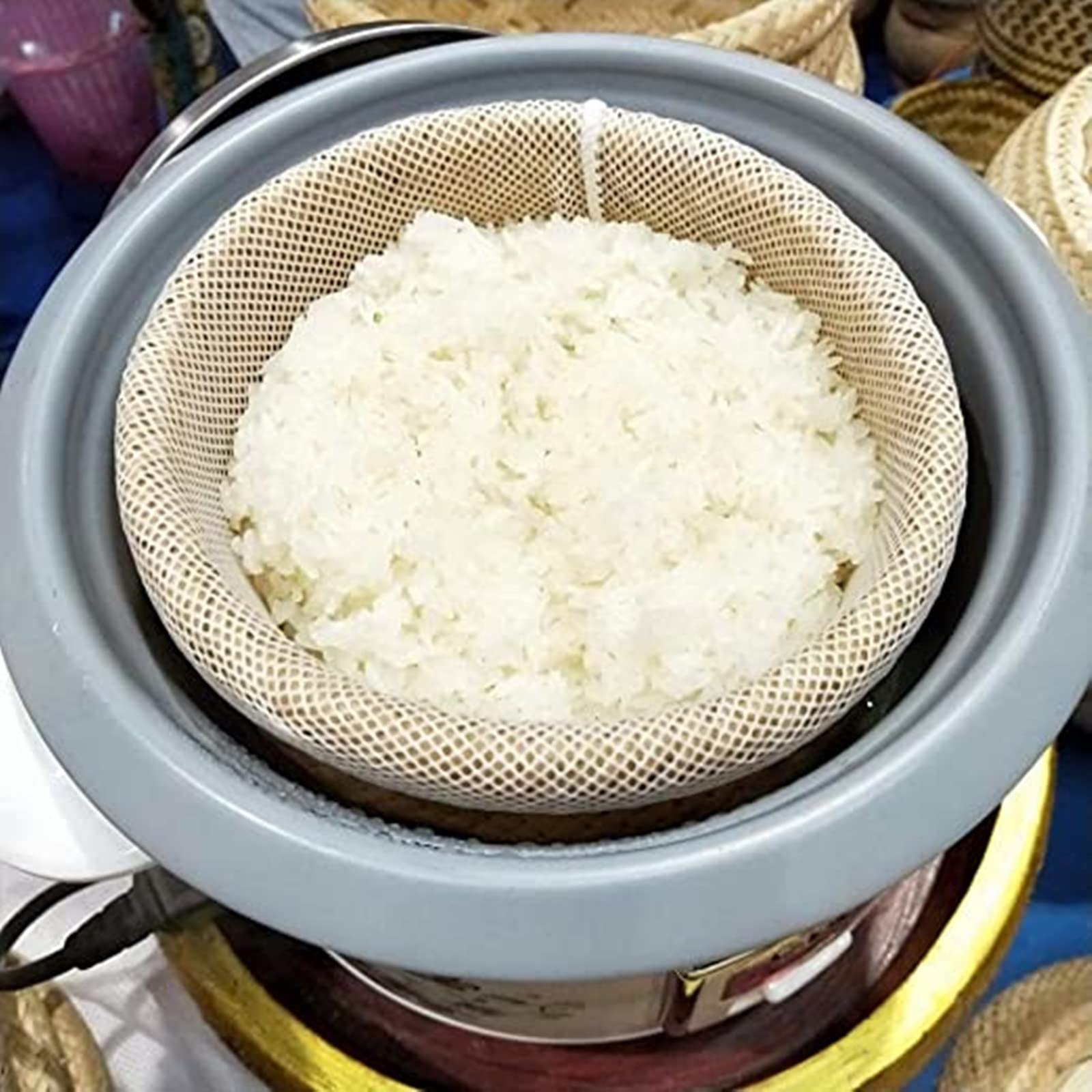 Heavens Tvcz Thai Rice Steamer Basket Sticky Rice or Pot Electric Cooker Asian Food Diameter 8.00 inches