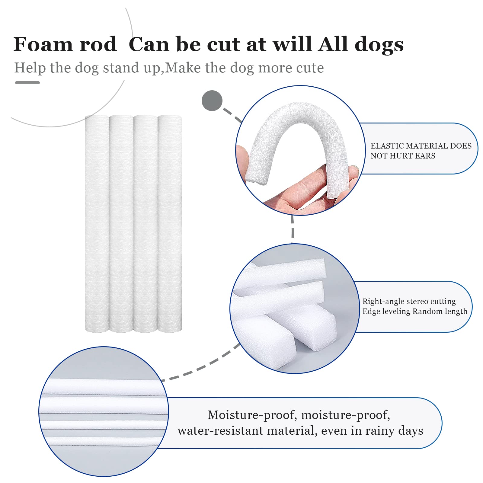 ziyue Doberman Ear Posting Kit, Dog Ear Cropping Dog Ear Stand up Care Tape Kit for Doberman Pinscher Dogs