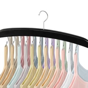 Tank Top Hanger, Bra Hangers for Closet Organizer 360° Rotating 24 Foldable Metal Hooks Tie Rack Hanger for Men Space Saving Non-Slip Hanging for Camisoles Belts Bathing Suit Scarves 1 Pack