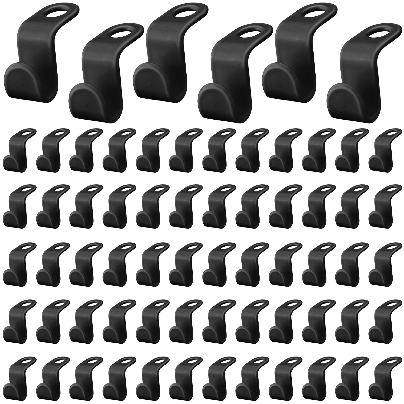 Fumete 300 Pcs Clothes Hanger Connector Hooks Hanger Extender Clips Heavy Duty Cascading Hangers Plastic Hanger Hooks Space Saver for Closet Space Saving Connection Hooks Coat Organizer(Black)