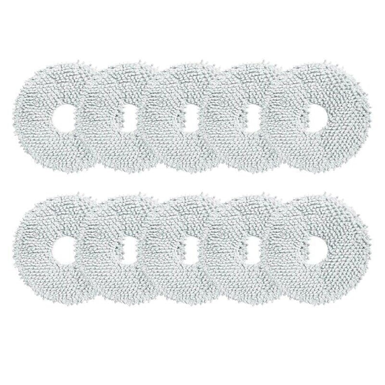 Howay 10 Pieces Replacement Pads Mop Rags Suitable for Dre-e Bot L10s Ultra for X10 Robot Vacuum Cleaner Mop Cloth Accessories