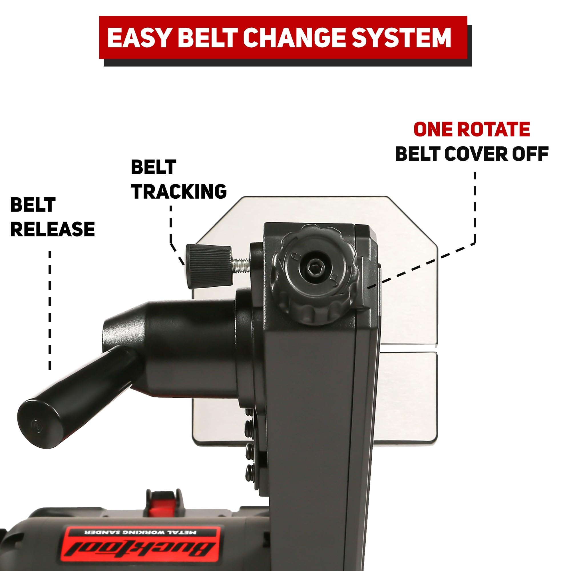 Bucktool Low Speed Bench Belt Grinder Combo, 2.1A 1x30 inch Belt & 6 inch Grinder, 1/3 HP Low Speed Bench Belt Disc Sander Combo for Knife Making, Sharpening, Woodworking, Metalworking