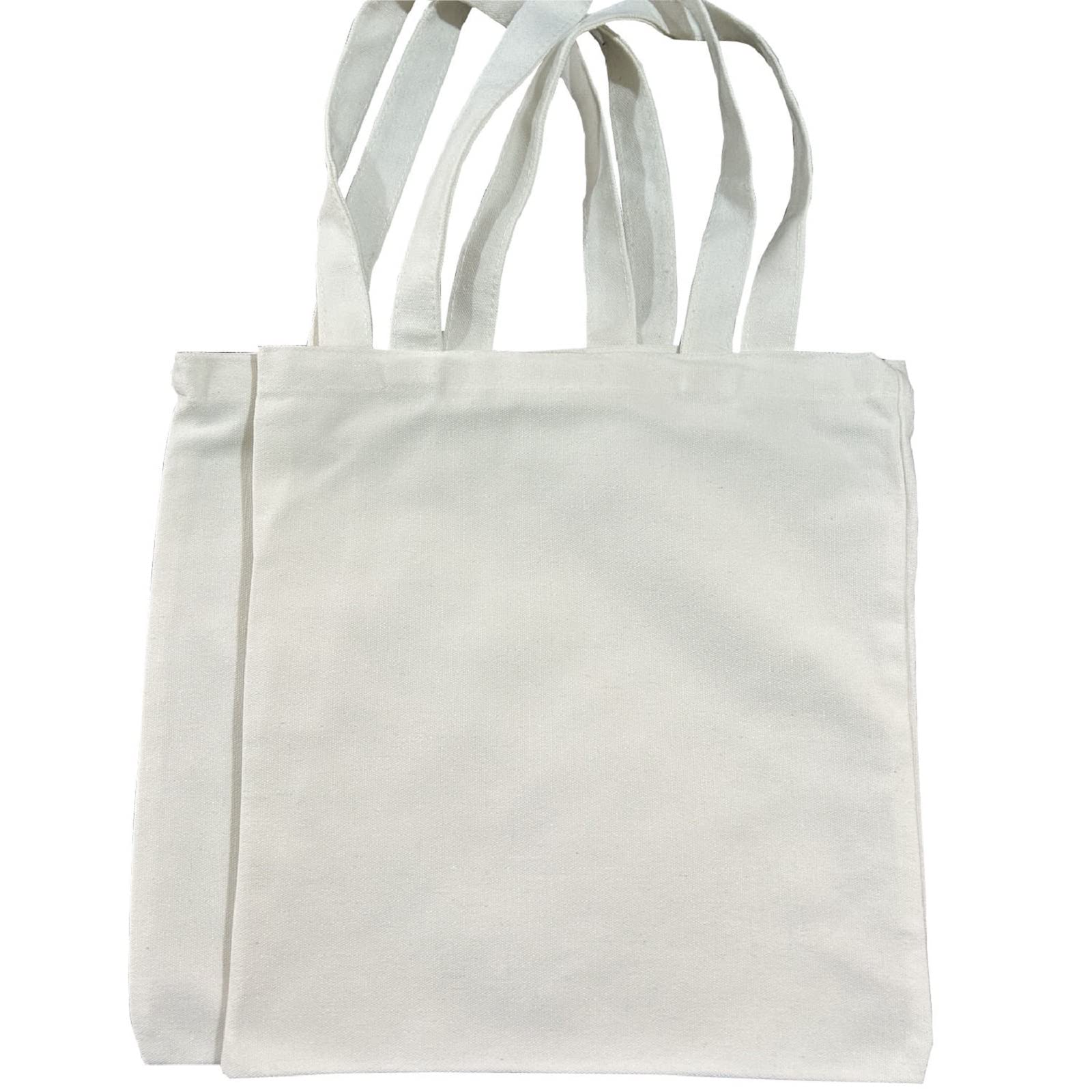 Plain Canvas Tote Bags,Mini Canvas Tote Bag,Small Cloth Tote Bags with Handles,Great for Gift,Promotion and Decor, 2pack White