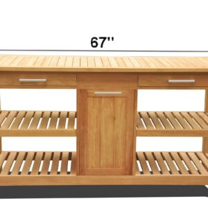 Solvang Teak Buffet Grade A Teak Wood Outdoor Patio #23SoBf