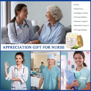 Lewtemi 12 Pcs Appreciation Nurse Week Gifts Candle Bulk for Women Men Nursing School Graduation Gift CNA Week Nurse Day Thank You Gift Lavender Scented Candle for Rn LPN LVN Practitioner(White)