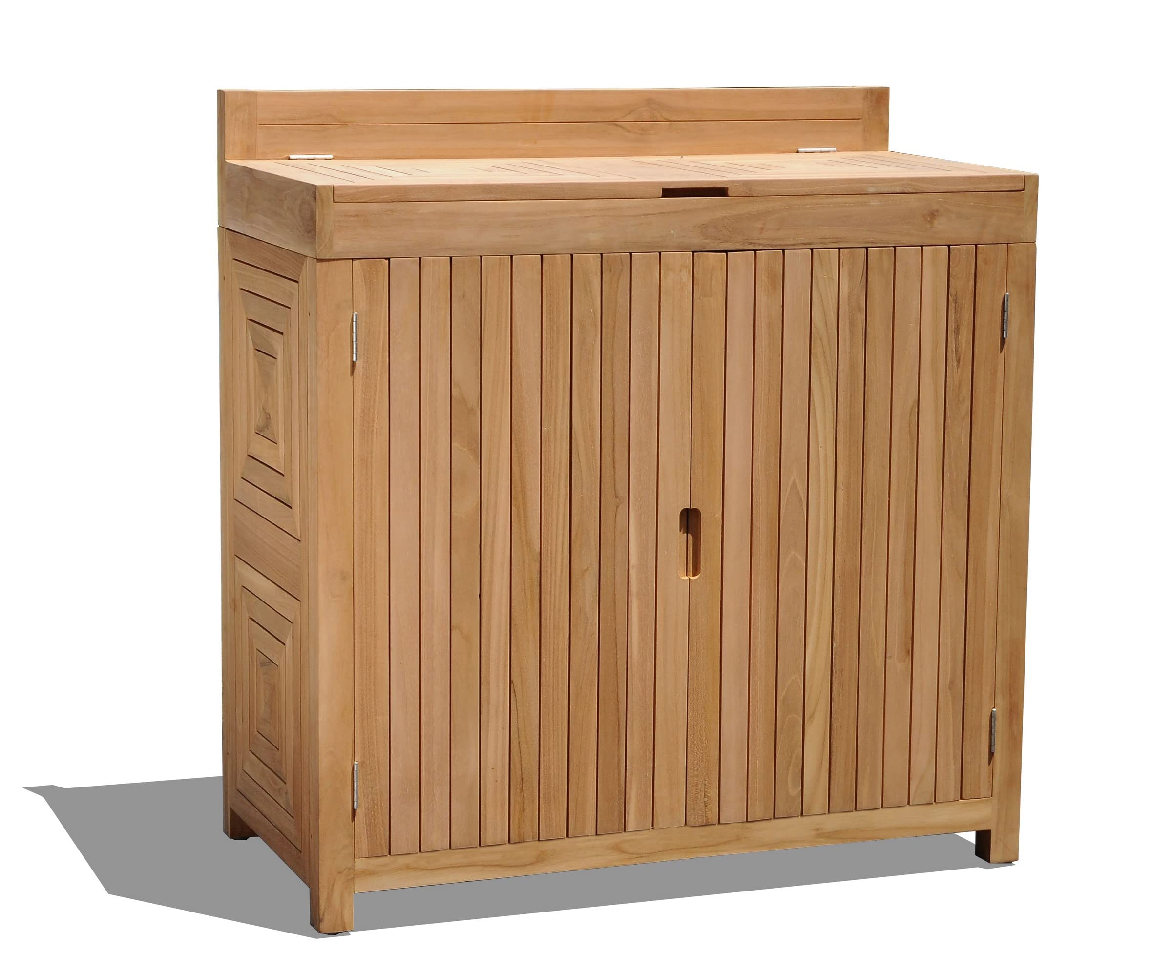 Solvang Teak Storage Cabinet Grade A Teak Wood Outdoor Patio #23SoCb