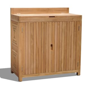 Solvang Teak Storage Cabinet Grade A Teak Wood Outdoor Patio #23SoCb