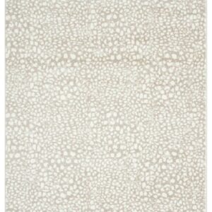 Abani Beige Cheetah Print Area Rug Rugs, Arto Collection - Contemporary Durable Accent Rug (2'x3')