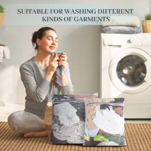 20 Pcs White Mesh Laundry Bags for Delicates with Zipper Laundry Wash Bag Net Lingerie Bag Organizer Washing Machine for Clothes Bra Garment Sock Underwear Blouse Hosiery Stocking Dryer Travel