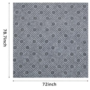 LOEQIAN 71 x 80 Inch Non Slip Final Backing Cloth, Vinyl Primary Tufting Cloth Backing Fabric, Non Slip Pad with Plum Blossom Pattern for Carpets Rug Tufting Gun Cushion Punch Needle, Rug Making