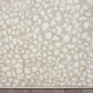 Abani Beige Cheetah Print Area Rug Rugs, Arto Collection - Contemporary Durable Accent Rug (2'x3')