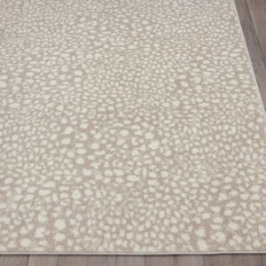 Abani Beige Cheetah Print Area Rug Rugs, Arto Collection - Contemporary Durable Accent Rug (2'x3')