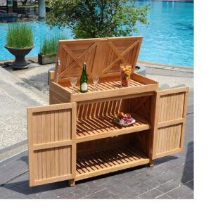 Solvang Teak Storage Cabinet Grade A Teak Wood Outdoor Patio #23SoCb