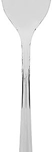 Bluesky Trading Upscale Silver Flatware, Plastic Teaspoons - Pack Of 20 - Classic Design, Perfect for Weddings, Birthday Parties, Events, Everyday Use, & More