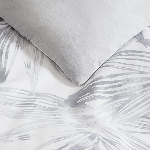 Tommy Bahama- King Duvet Cover Set, Reversible Cotton Bedding Set, Includes Matching Sham(s) with Bonus Throw Pillow Covers (Kayo Grey, King)