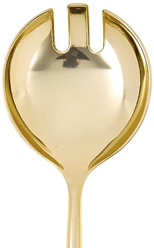 Bluesky Trading Dazzling Gold Novelty Serving Spoon & Spork Plastic Serveware - 4 Count - Perfect for Parties and Events