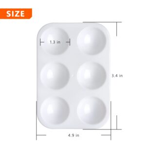 8 PCS White Plastic Paint Tray Palettes, Watercolor Palette Painting Tray for Painting Party, DIY Craft and Art Painting