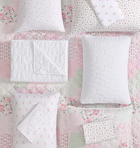 Laura Ashley Kids - Twin Quilt Set, Reversible Kids Bedding with Matching Sham(s), Ideal for Toddler Bedding Set (Ellyn Pink, Twin)